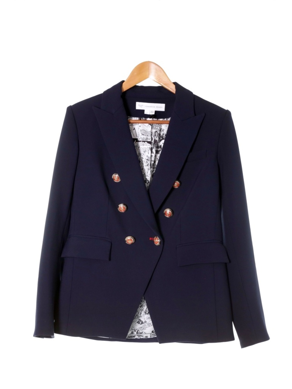 Veronica Beard x Wonder Women Miller Dickey Navy Jacket Blazer 8 RARE Collector - Picture 5 of 12